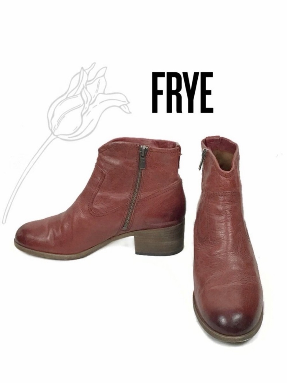 Frye Claire Bootie Short Ankle Leather Boot
